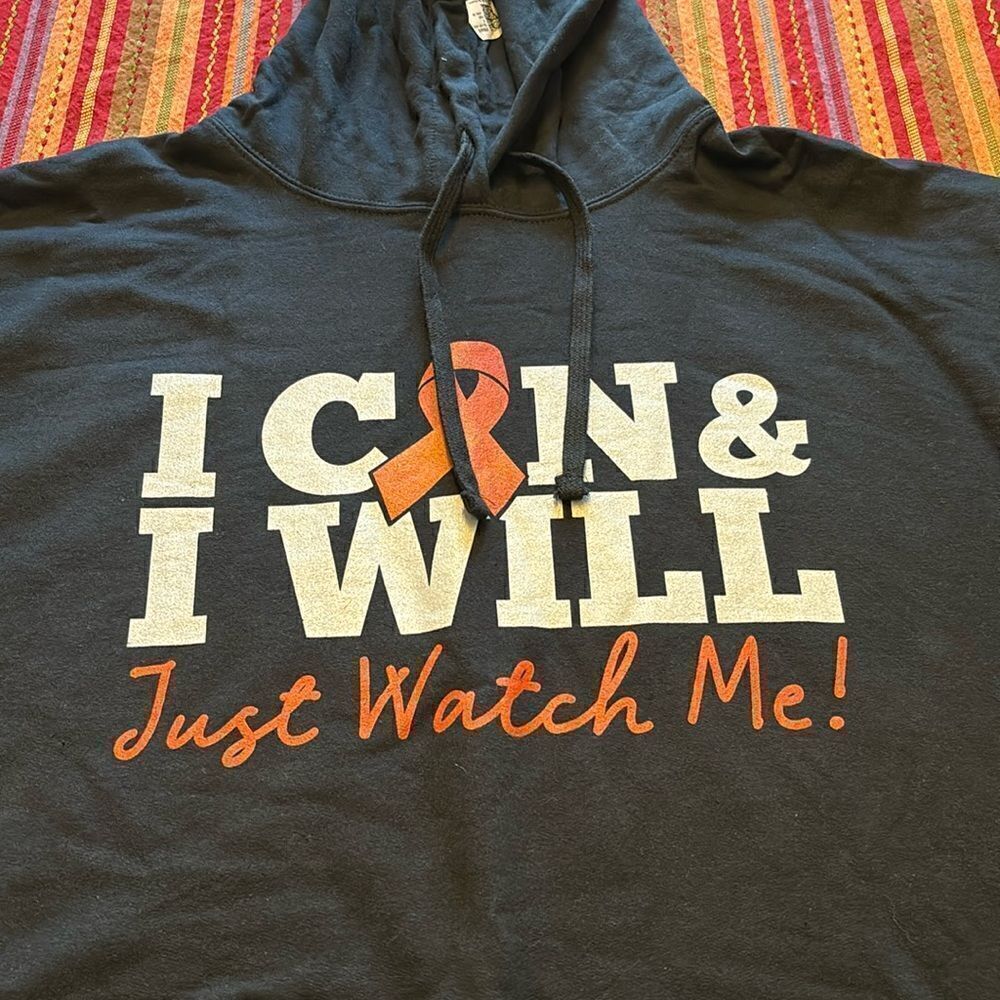 I Can and I Will Beat Leukemia Cancer Warrior hoodie size 2XL